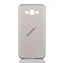 Ултра тънък силиконов калъф / гръб / TPU Ultra Thin за Samsung Galaxy J3 / J3 2016 J320 - прозрачен / сив