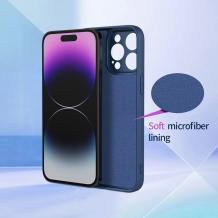 Силиконов калъф / кейс / Nano TPU за Xiaomi 15T Pro - тъмносин гръб със защита за камерата