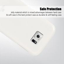 Луксозен силиконов калъф / гръб / TPU Mercury GOOSPERY Jelly Case за Samsung Galaxy S6 Edge G925 - бял