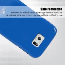 Луксозен силиконов калъф / гръб / TPU Mercury GOOSPERY Jelly Case за Samsung Galaxy S6 Edge G925 - тъмно син