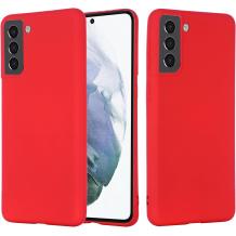 Силиконов калъф / гръб / кейс TPU Silicone Soft Cover за Samsung S24 Plus - червен