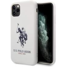 Оригинален силиконов гръб U.S. POLO ASSN. за Apple iPhone 12 /12 Pro 6.1'' - бял