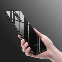 Луксозен стъклен твърд гръб за Xiaomi Redmi 8A - черен