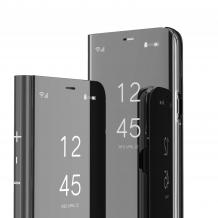 Луксозен калъф Clear View Cover с твърд гръб за Samsung Galaxy S20 Ultra - черен