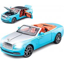 Метална кола с отварящи се врати капаци светлини и звуци Rolls Royce Dawn 1:24