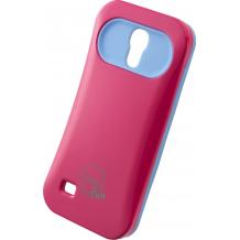 Заден предпазен твърд гръб / капак / Iphoria Fun за Samsung Galaxy S4 mini i9190 / i9192 / i9195 - розово и синьо