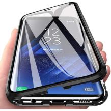 Магнитен калъф Bumper Case 360° FULL за Xiaomi Redmi Note 14 Pro Plus - прозрачен / черна рамка