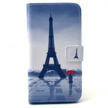 Кожен калъф Flip тефтер със стойка за Samsung Galaxy S6 G920 - Айфелова кула / Eiffel Tower