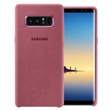 Оригинален гръб Leather Case Alcantara за Samsung Galaxy S10 - розов