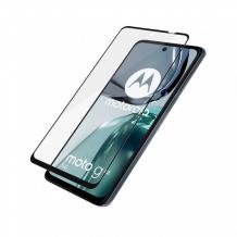 5D full cover Tempered glass Full Glue screen protector Motorola Moto G62 / Извит стъклен скрийн протектор с лепило от вътрешната страна за Motorola Moto G62 - черен
