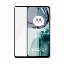 5D full cover Tempered glass Full Glue screen protector Moto G22 / Извит стъклен скрийн протектор с лепило от вътрешната страна за Moto G22 - черен кант