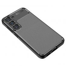 Луксозен силиконов калъф / гръб / кейс TPU case Auto Focus за Samsung Galaxy S23 Plus 5G - черен кейс / Carbon