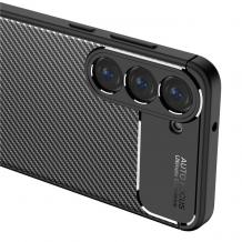 Луксозен силиконов калъф / гръб / кейс TPU case Auto Focus за Samsung Galaxy S23 Plus 5G - черен кейс / Carbon