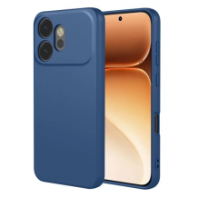 Силиконов калъф / кейс за Honor 600 - Тъмносин гръб със защита за камерата