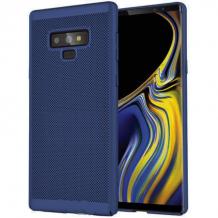 Луксозен твърд гръб за Samsung Galaxy Note 9 - син / Grid