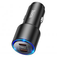 Зарядно за кола HOCO NZ3 / Dual USB Type-C / Quick Car Charger QC3.0 / PD40W - черно