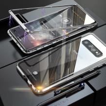 Магнитен калъф Bumper Case 360° FULL за Samsung Galaxy S10e - прозрачен / сребриста рамка