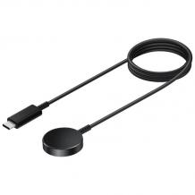 Оригинално безжично магнитно зарядно за смарт / smart / часовник Samsung Galaxy Watch / Fast Wireless Charger USB-C - черно