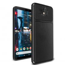 Силиконов калъф / гръб / TPU Hybrid за Nokia 3.1 2018 - черен / Ferilinso Carbon