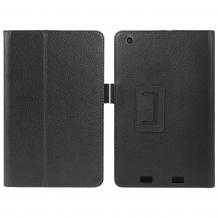 Кожен калъф за таблет за Acer Iconia Tab 8 A1-840 / 8'' - черен със стойка