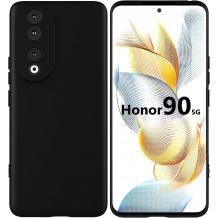 Силиконов калъф / гръб / кейс TPU Silicone Soft Cover case за Honor 90 - черен със защита за камерата