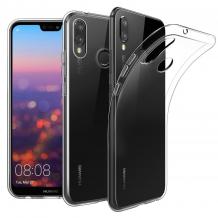 Оригинален силиконов калъф / гръб / Soft Clear Case e за Huawei P20 Lite - прозрачен