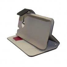 Луксозен кожен калъф Flip тефтер със стойка за Alcatel One Touch X'Pop OT-5035 - черен