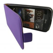 Кожен калъф Flip тефтер за HTC Desire 300 - лилав