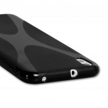 Силиконов калъф / гръб / ТПУ X Line за HTC Desire 816 - черен