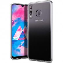 Ултра тънък силиконов калъф / гръб / TPU Ultra Thin за Samsung Galaxy M30 - прозрачен