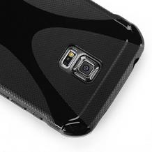 Силиконов калъф / гръб / ТПУ X Line за Samsung Galaxy S5 Active G870 - черен