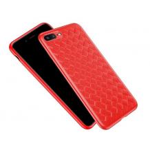 Луксозен гръб BASEUS Weaving Grid за Apple iPhone 7 Plus / iPhone 8 Plus - червен