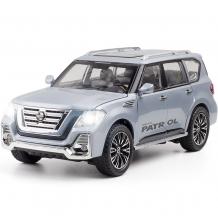 Метален Джип с отварящи се врати капаци светлини и звуци Nissan Patrol 1:24