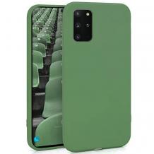 Луксозен силиконов калъф / гръб / Soft Touch TPU за Samsung Galaxy S20 FE - тъмно зелен