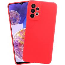 Луксозен силиконов калъф / гръб / TPU кейс за Samsung A23 4G / A23 5G - червен със защита за камерата