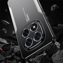 Луксозен гръб Metal TPU Case за Xiaomi Redmi Note 14 Pro - черен / сиво
