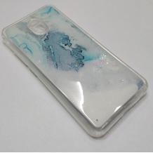 Луксозен силиконов калъф / гръб / tpu 3D Water Case за Xiaomi Redmi 8A - мрамор / бял брокат