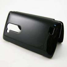 Кожен калъф Flip Cover тефтер S-View за LG L Fino D290N - черен