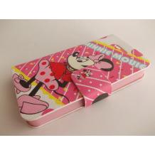 Кожен калъф Flip тефтер със стойка за Apple iPhone 4 / iPhone 4S - Minnie Mouse / розов