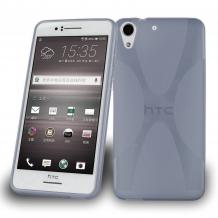Силиконов калъф / гръб / TPU X Line за HTC Desire 728 - сив