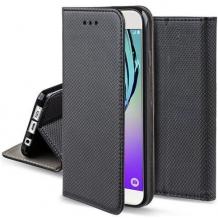 Кожен калъф Magnet Case със стойка за Samsung Galaxy A02 – черен