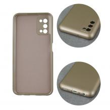 Силиконов калъф / гръб / TPU кейс Metallic Cover за Samsung Galaxy A02s - златист
