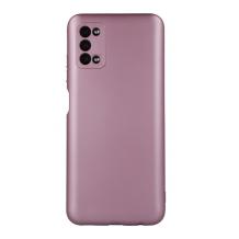 Силиконов калъф / гръб / TPU кейс Metallic Cover за Samsung Galaxy A02s - розов