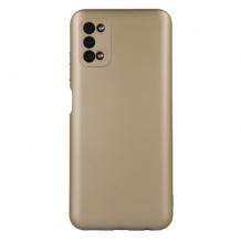 Силиконов калъф / гръб / TPU кейс Metallic Cover за Samsung Galaxy A02s - златист