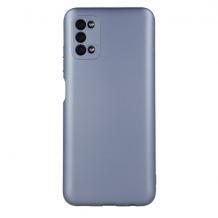 Силиконов калъф / гръб / TPU кейс Metallic Cover за Samsung Galaxy A02s - светло син