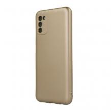 Силиконов калъф / гръб / TPU кейс Metallic Cover за Samsung Galaxy S22 Ultra 5G - златист