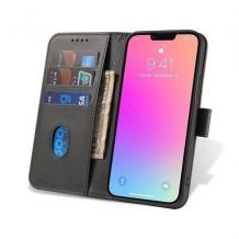 Луксозен кожен калъф Magnet Book със стойка за Samsung Galaxy A55 - черен
