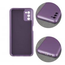 Силиконов калъф / гръб / TPU кейс Metallic Cover за Samsung Galaxy A22 4G - лилав