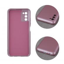 Силиконов калъф / гръб / TPU кейс Metallic Cover за Samsung Galaxy A22 4G - розов