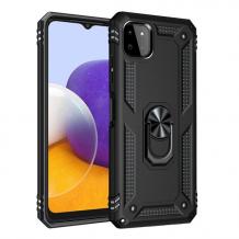 Силиконов гръб Spigen със стойка и магнитно захващане за Samsung Galaxy A22 5G – черен